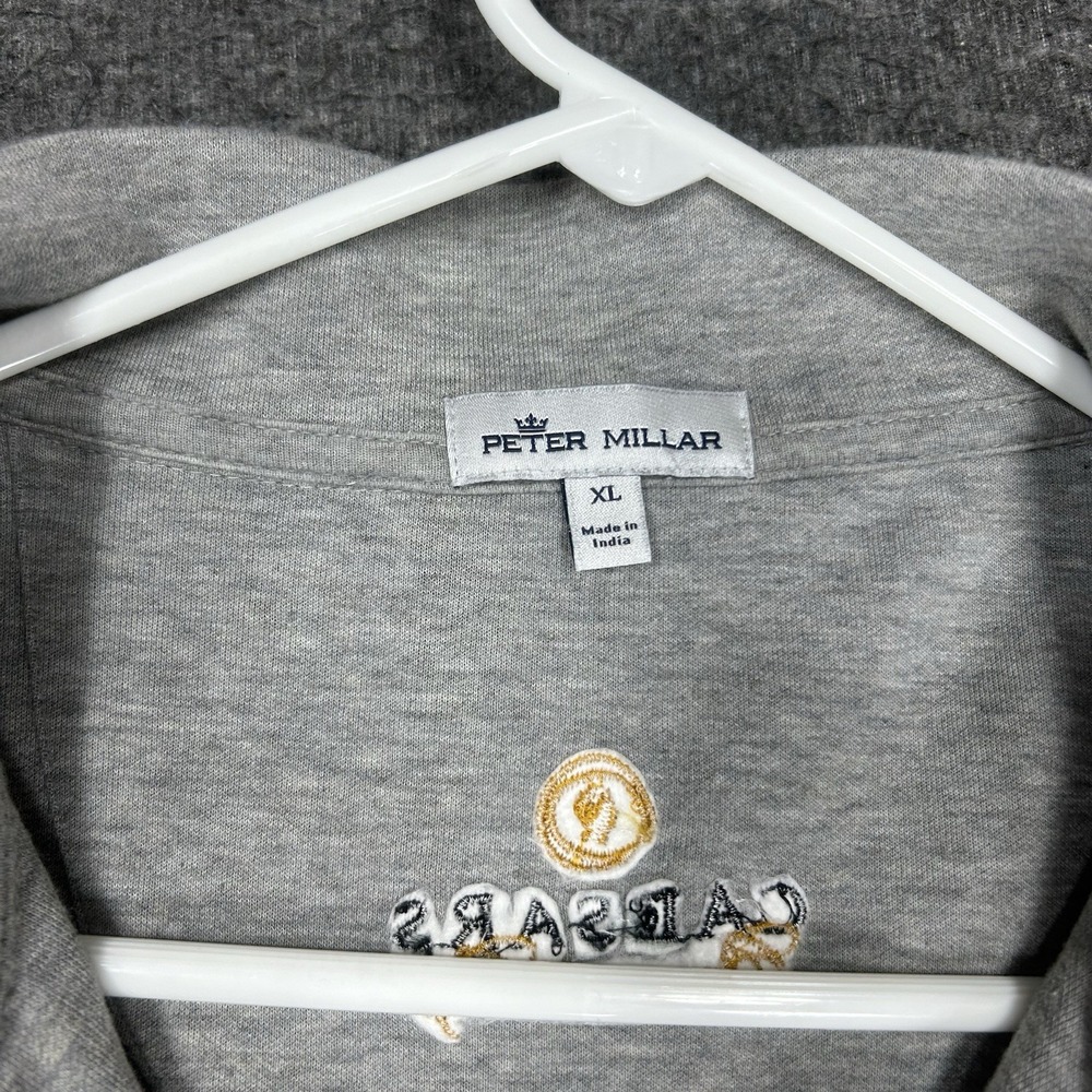 Peter Millar 1/4 Zip Pullover Men XL Gray Las Vegas Horseshoe Caesars Carano Cup - Picture 3 of 14